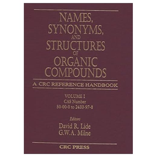 Names, Synonyms, and Structures of Organic Compounds: A CRC Reference Handbook