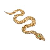 Tofficu リボンストーン蛇形アプリークパッチ 蛇デコレーション アイロン