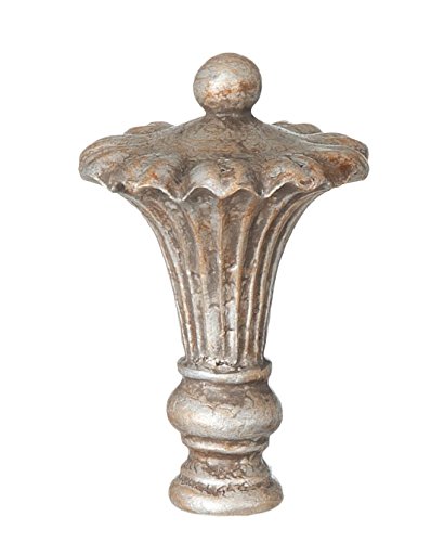 Image of B&P Lamp Royal Style Finial, Nickel Finish, 3-5 /8 Inch Height, 1 /4-27 Tap