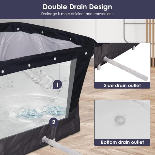 image for MATHOWAL Portable Bathtub, Foldable Bathtub, Bathtub for Adults, Batht
