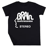 Mejor calidad Brain Metronome Krautrock Stereo Niño Niña Unisexo Negro Camiseta Manga Corta Kids Black T-Shirt