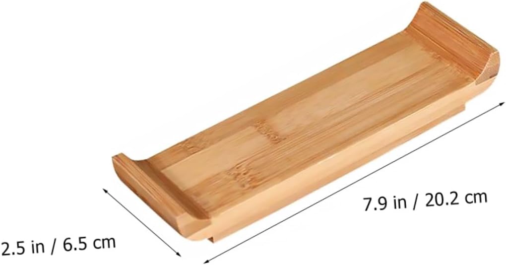 VOSAREA Wooden Sushi Tray Sashimi Dish Japanese Food Serving Plate Small Size Sushi Serving Tray for Home and Restaurant Use