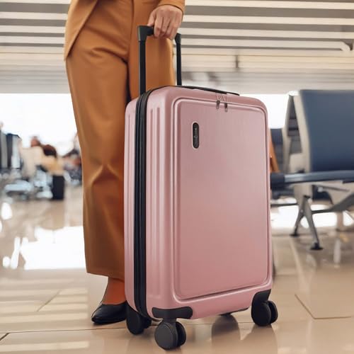 Image of 24 Inch Luggage with Spinner Wheels, Hard Shell Suitcase with TSA Locks for Luggage, Travel Large Suitcase, Expandable Hard Shell Suitcases, Pink