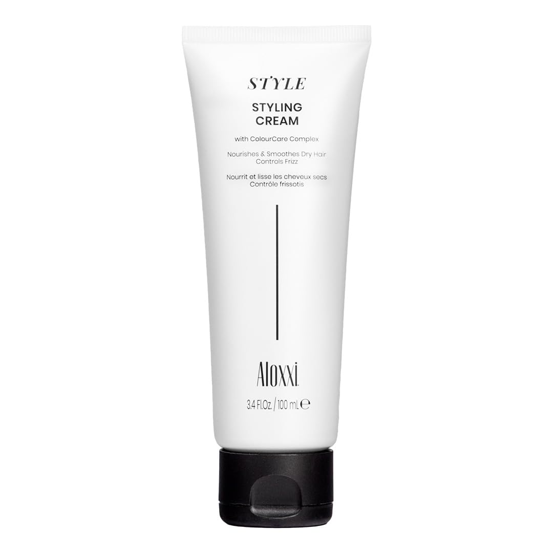 ALOXXI Ultra Hydrating Hair Styling Cream - Smoothing Styling Cream with Kokum Butter & Buriti Oil - Safe for Color Treated Hair - Hydrating Cream for Thick Body, Texture & Shiny Hair, 3.4 Fl Oz