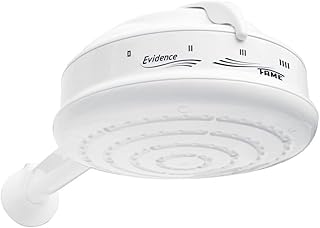 FAME - Tankless Water Heater Electric - EVIDENCE Ducha Electrica 110V, 4 temperatures. Includes Head 8", Hose with hand head + Support, Installation Tube, free spare Resistance included - 4400W