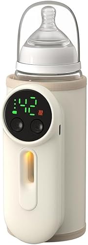 Calentador de biberones de 8000 mAh, portátil, inalámbrico, alimentado por USB, calentador de leche con bolsa de viaje de aislamiento térmico, se