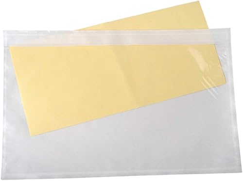 NUOBESTY 100 piezas Bolsas de embalaje transparentes Sobres transparentes Bolsas de embalaje transparentes Lista de embalaje Bolsas Lista de