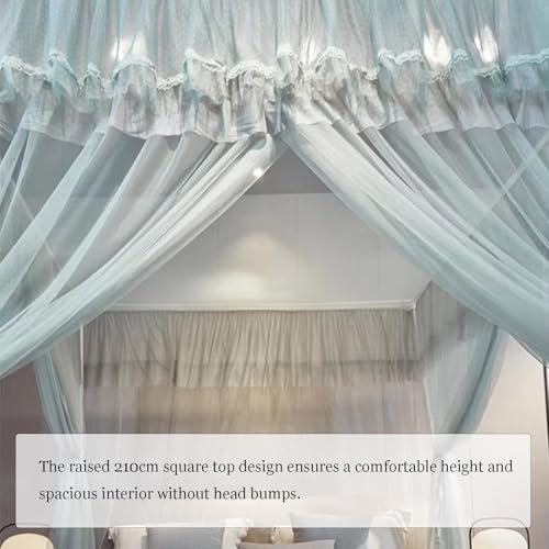 Cama de toldo con red de mosquitos contra picaduras nocturnas, pantalla transpirable blanca 5