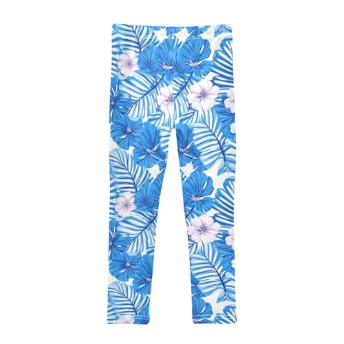 KLL Baseball Blue Stripe Girls Leggings Soft Full Length Lounge Pants Exercise2