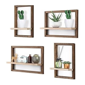 Square Wooden Shelves | Floating Wall Shelf | Geometric Wall Decor | Cube Storage Solution | Home Living Organizer | Decorative Wall Shelves for Home and Living Room