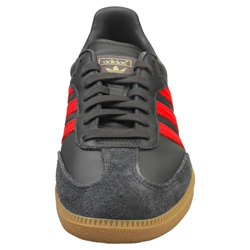 adidas Samba OG Men's Samba Soccer Shoe, Carbon/Better Scarlet/Gum, Size 7.53
