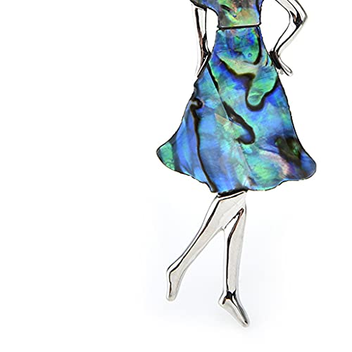 Brooche épingles Shell Lady en nacre pour femmes
