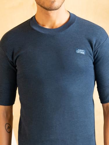 Image of Lux Cottswool Men's Pack of 2 Half Sleeves Round Neck Thermal Set