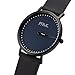 Imagen de POLE Watches Reloj de Pulsera Analógico Monoaguja de Cuarzo para Hombre Esfera Azul y Correa de Cuero Negro Modelo Classic Indigo C-1002AZ-NE07