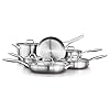 Calphalon Stainless Steel Kitchen Cookware 11 Piece Pots and Pans Set with Stay Cool Handles Dishwasher Oven Safe Silver