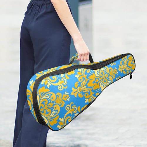 JRHEJTHH Housse imperméable durable pour ukulélé avec épaules réglables pour ukulélé de 53,3 cm, 58,4 cm, 61 cm, rembourrage épais, motifs floraux peints à la main, bleu foncé, Multicolore., - Les Beatles, Paul McCartney, John Lennon, RIngo Starr, George Harrison JRHEJTHH Housse imperméable durable pour ukulélé avec épaules réglables pour ukulélé de 53,3 cm, 58,4 cm, 61 cm, rembourrage épais, motifs floraux peints à la main, bleu foncé, Multicolore., – Image 7
