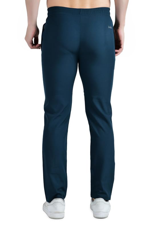 Image of KWINGS Soft NS Lycra Track Pant for Men - Comfortable Straight Fit Joggers with Secure Side Zipper Pockets