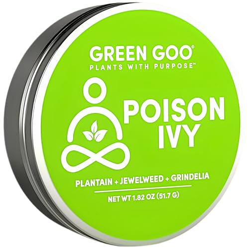 Green Poison Ivy Treatment & Relief salve, Natural Poison Ivy Cream For Soothing Irritation, Protecting Skin & Relieving Pain & Itching, 1.82 Oz