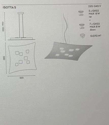Plafoniera Isotta GEA LED - Plafoniera Moderna Bianco/Tortora Per Interni - Foto 6