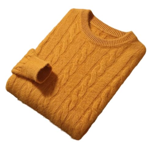 Men's Pullover Sweaters O-Neck Long Sleeve Warm Casual Knitted Large Size Twisted Sweater