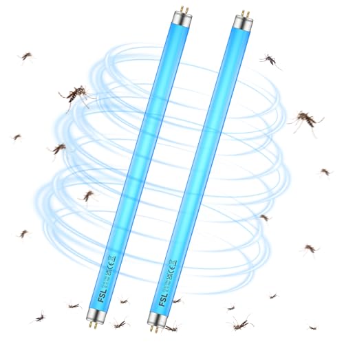 CLCXBSR BL T5 F8W Tubo de recambio para matamoscas, 12 pulg., Bombilla UV 365 nm para matainsectos eléctrico | Compatible con matainsectos electrónico, trampa para moscas y lámpara antiinsectos