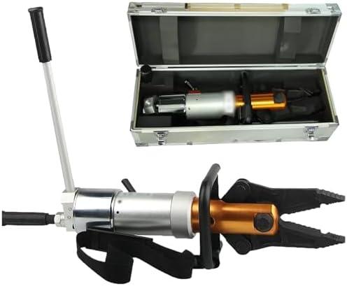 5.5-Ton Hydraulic Spreader & Cutter Combo | Integral Rescue Tool Set for Firefighting & Vehicle Extrication | 18t Manual Expansion Separation Tools in Aluminum Box