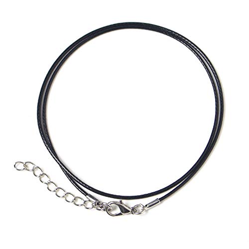 Raylinedo® 20 Pieces 18 inch Wax Cord Necklaces 1.5mm White Braided Imitation Leather Cord Rope Necklace Chain with Lobster for DIY Jewelry Making - Image 4