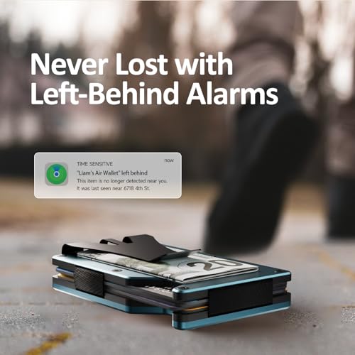 Air Wallet for Men with Built-in AirTag Chip, Works with Apple Find My (iOS Only), Track Your Wallets, Slim Minimalist Wallets for Men, RFID Wallet for Men, Credit Card Holder (Fluorescent Green)4