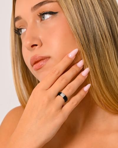 Rinfit Womens Silicone Wedding Ring - Engagement Ring for Women - Promise Rings for Her with Stainless Steel Metal & Cubic Zirconia Stones - Patented Design3