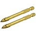 New Lon0167 10mm Tip Featured 80mm Length 6.35mm reliable efficacy Hex drill hole Triangle Head Tile Drill Bit 2pcs(id:62c 71 47 da6)