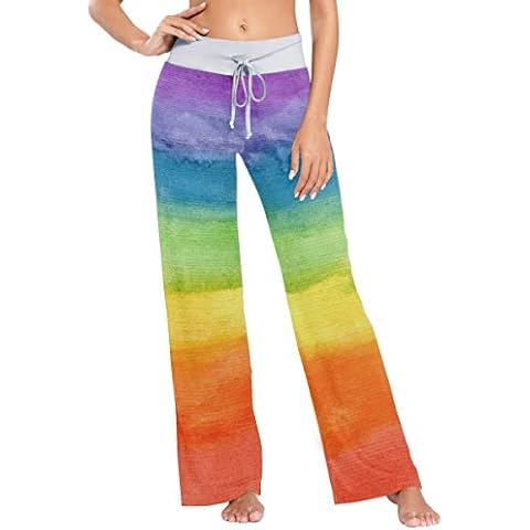 Mnsruu Colourful Stripe Women's Pajama Pants Cover