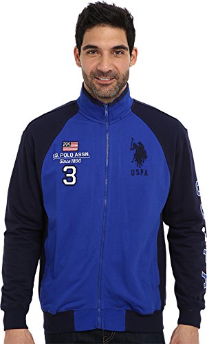 U.S. Polo Assn. Men's Long Sleeve French Terry Full Zip Track Jacket