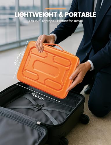 Housse ordinateur portable 15.6 pouces étanche mallette PC rigide EVA - 7