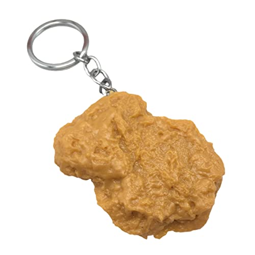 Toyvian Chicken Nugget Keychain Chicken Wing Ornament Metall Schlüsselbund Metall Schlüsselanhänger Geldbörse Charms Anhänger Lebensmittelbeutel