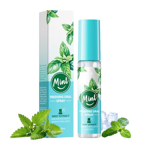 Espray Bucal de Menta, 18ML, Sabor a Fruta Espray Bucal, vSpray Refrescante para El Mal Aliento, Efecto Duradero y Boca Fresca