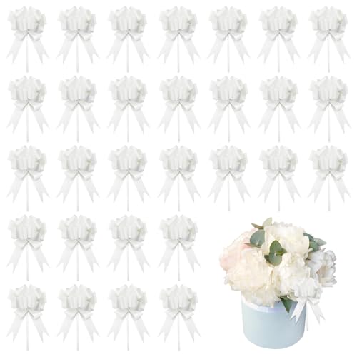 YIIWONI 30PCS Lazos Regalo Blanco, Lazos para Decorar...