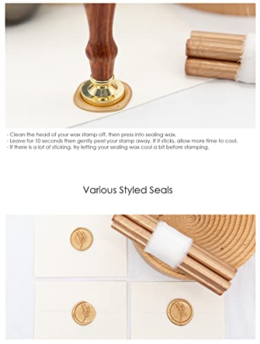 20 Pcs Premium Mailable Glue Gun Sealing Wax Sticks For Wax Seal Stamp, Great For Wedding Invitations, Cards Envelopes, Snail Mails, Wine Packages, Christmas Gift Wrapping (Vintage Gold) #TOP3