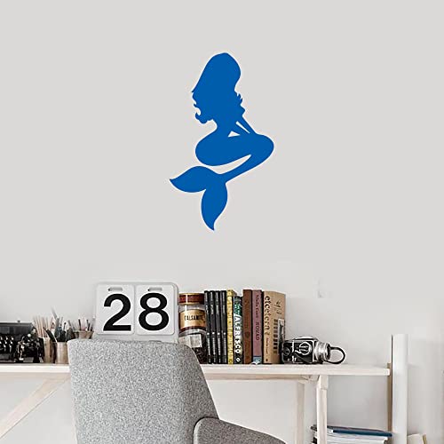 Image of Beautiful Mermaid 1 (Azure Blue) (Set Of 2) Premium Waterproof Vinyl Decal Stickers For Laptop Phone Accessory Helmet Car Window Bumper Mug Tuber Cup Door Wall Decoration