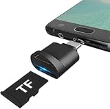 Lector de tarjetas USB de bolsillo: tamaño ideal para mantener el lector de tarjetas con usted para ver y transferir archivos. Permitir que te lo lleves con llavero / billetera