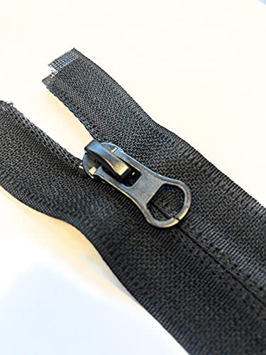 ADS Zipper EV-Nylon_No5_Black_Reverse-Open (23.6 inch - 60 cm)