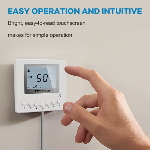 Toovem Remote Controller For Digital Humidity, Temperature, Adapt The Humidity Level, For Basement Crawl Space Dehumidifier #TOP1