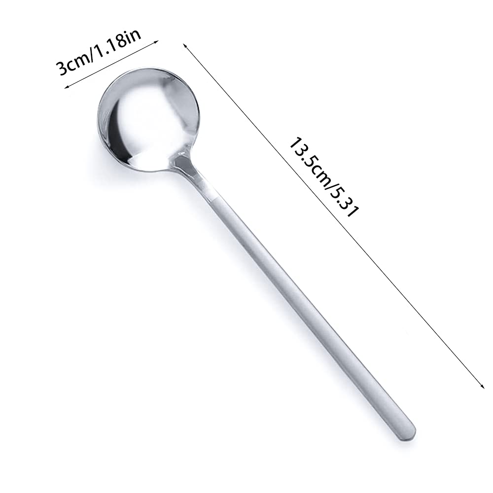 Caffè Cucchiaio,10 Pcs Cucchiaini in Acciaio, Cucchiai in Acciaio Inox, Dessert Cucchiai, Cucchiaini da Tè, Cucchiaino da Caffè in Acciaio Inossidabile, per Caffè,Torte, Gelati, Cappuccini