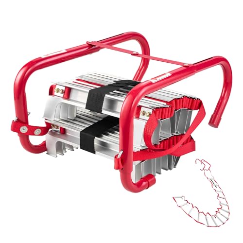 VEVOR Fire Escape Ladder, 2-Story 13FT Retractable Emergency Fire Ladder,