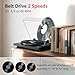 Record Player Wireless Output Turntable Carbon Fiber Tonearm Vinyl Player Aluminium Platter Belt-Drive LP Turn Tables 2 Speed RPM Phono RCA Line Output AT-3600L MM Cartridge Audio Sound Pure Black