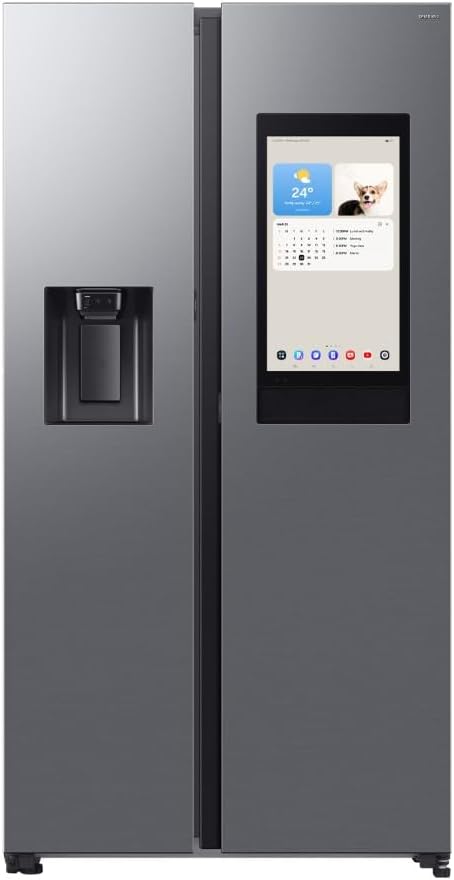 Samsung Frigorifero Side By Side con Family hub RS6HA8880S9/EF, Libera installazione, Dispenser...