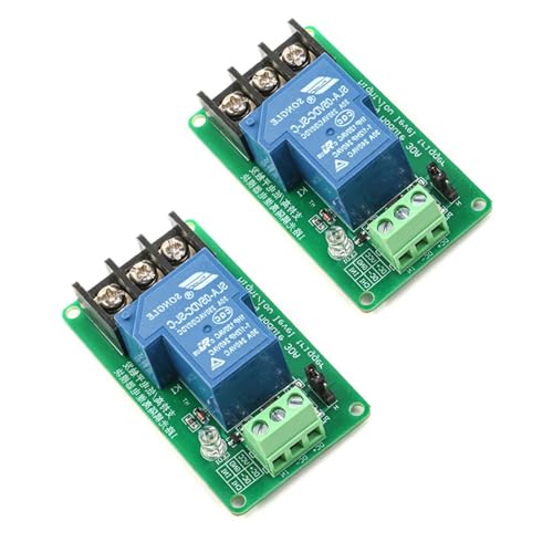 2PCS 5V 30A Single Channel Relay Module - Optocoupler Isolation High/Low Level Trigger for Industrial Control, AC 250V/DC 30V