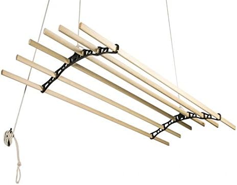 Sheila Maid ® Original Indoor Ceiling Clothes Airer Drying Rack- 6 Rail - 57" (1.45m) long-Grey Cast Iron