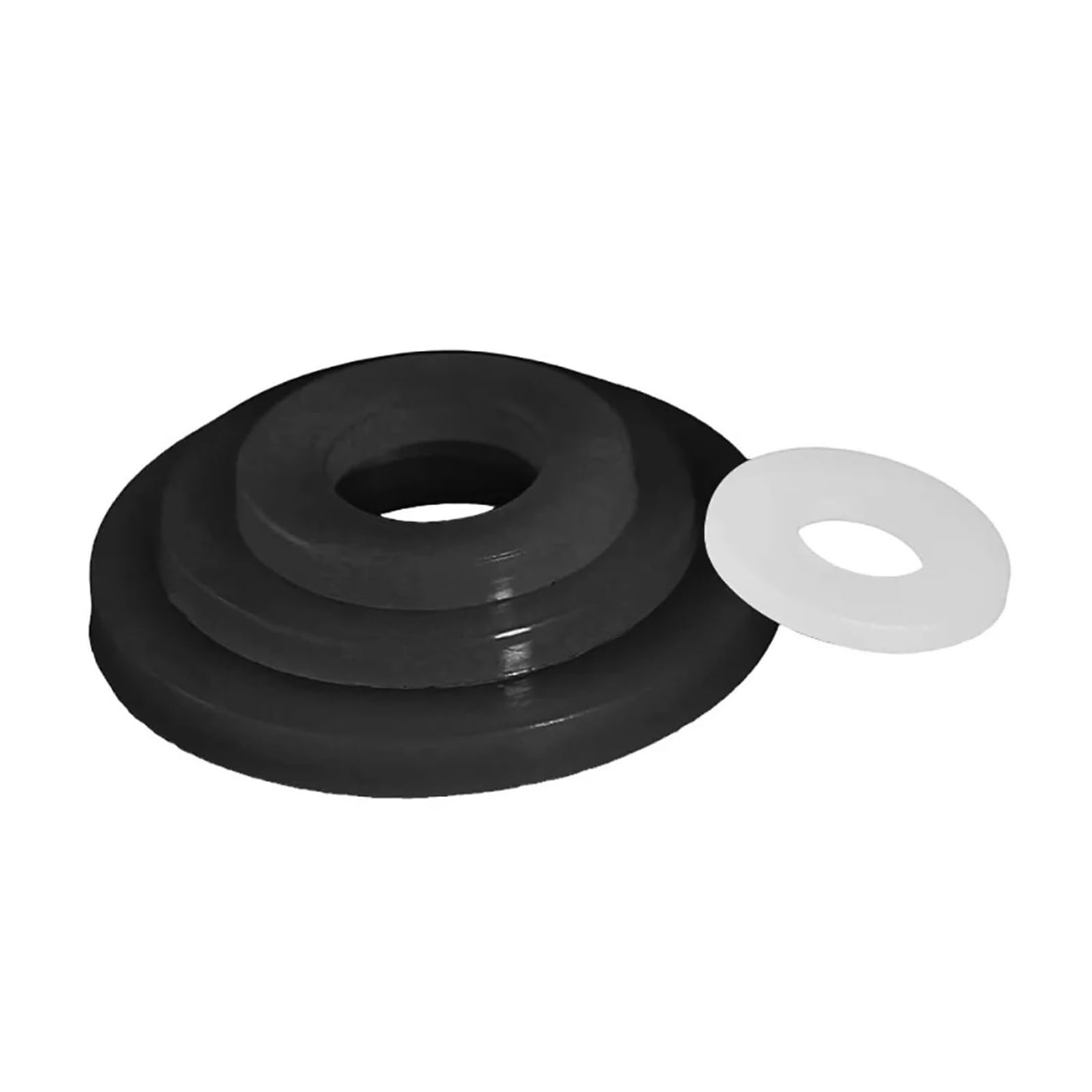 Arandela plana Arandela plana de nailon M2-M18, Kit surtido de 110/215 Uds., caja de paquete de aislamiento de junta de anillo espaciador aislante de plástico blanco y negro(White M2-M18)
