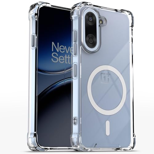 Image of Pikkme Back Cover for OnePlus Nord Ce 5 5G Mag-Safe Shockproof PC + TPU Protective Case Magnetic Support Bumper Case (Transparent Mag-Safe)