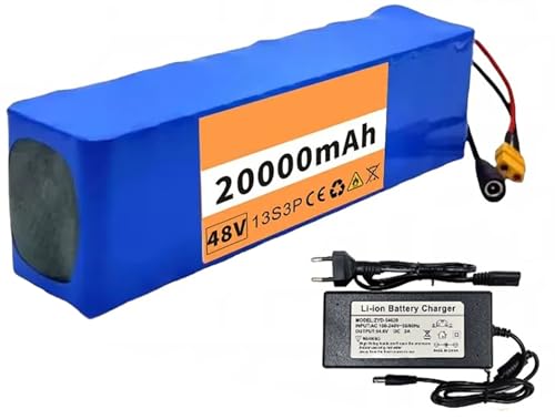 Batterie 48V 20Ah haute autonomie pour moteurs de vélos 500W à 1000W
